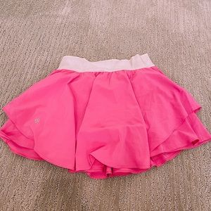 sonic pink lululemon court rival skirt